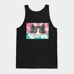 Cute  kitten cat face Tank Top